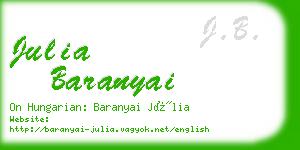 julia baranyai business card